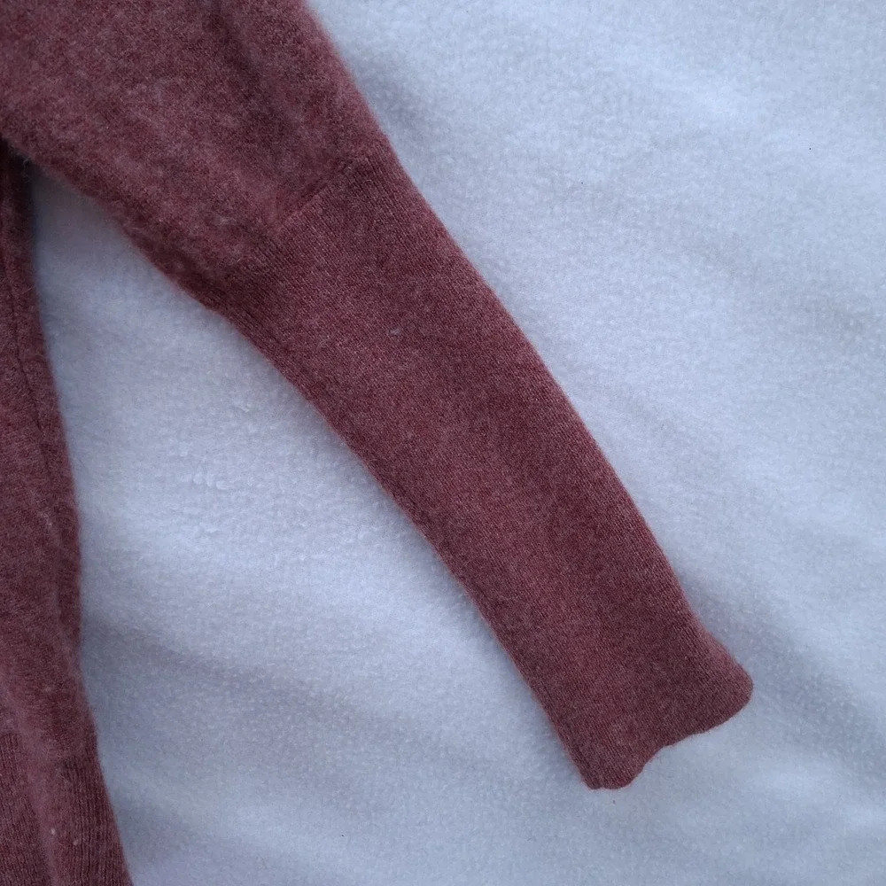 Garnet Hill Essential Cashmere Sweater Size S Pullover V Neck Dolman Sleeve Rose